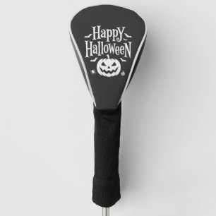 Happy Halloween Pumpkin Bat Spider Design Golf Head Cover