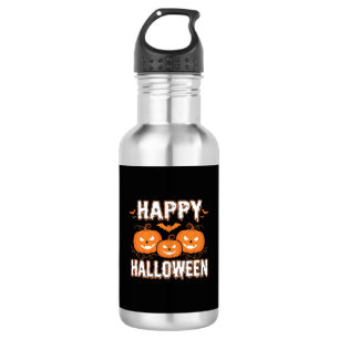 Happy Halloween Pumpkin Bat Vector 532 Ml Water Bottle