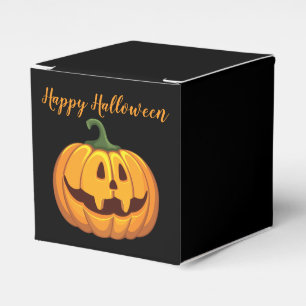 Happy Halloween Pumpkin Candy Pattern Favour Box