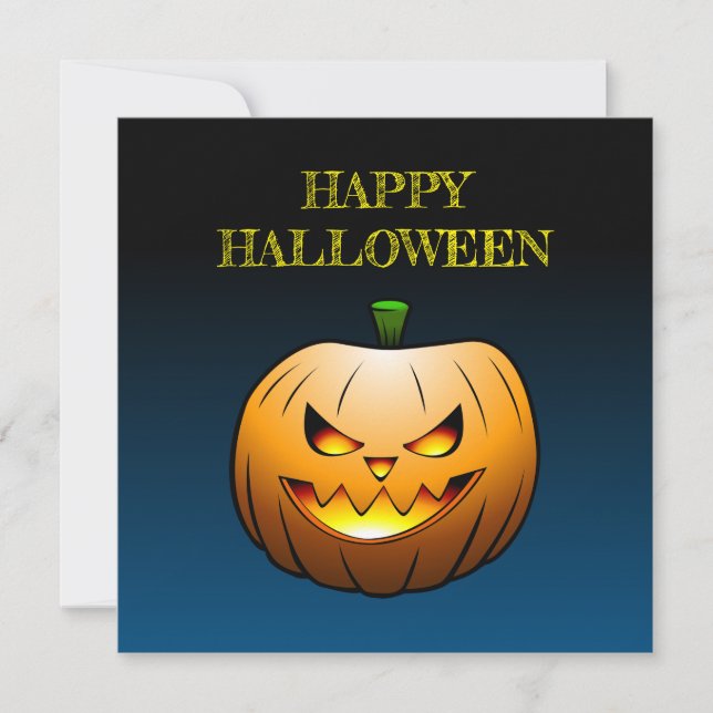 Happy Halloween Pumpkin Card (Front)