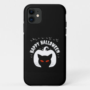 HAPPY HALLOWEEN PUMPKIN CAT iPhone 11 CASE