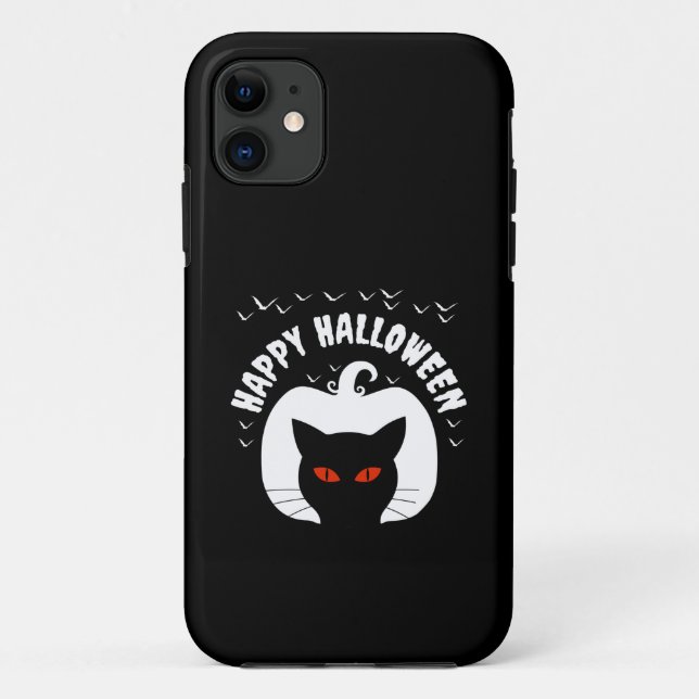 HAPPY HALLOWEEN PUMPKIN CAT Case-Mate iPhone CASE (Back)