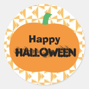 Happy Halloween Pumpkin Classic Round Sticker
