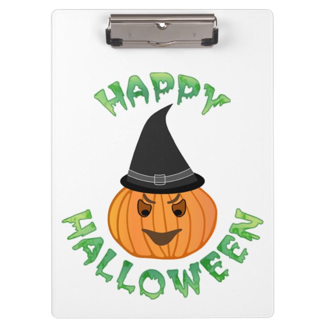 "HAPPY HALLOWEEN" PUMPKIN CLIPBOARD (Front)
