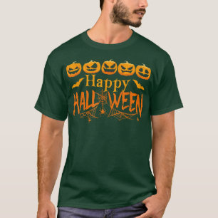 Happy Halloween Pumpkin Face Emojicorn Jackolanter T-Shirt