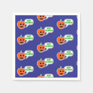 Happy Halloween Pumpkin Face Napkin