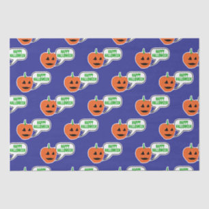 Happy Halloween Pumpkin Face Tissue Paper