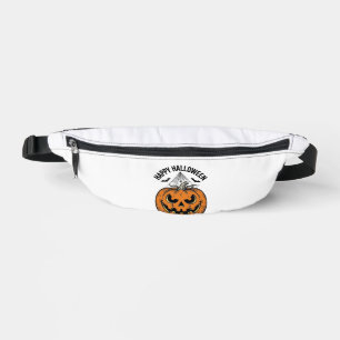 Happy Halloween Pumpkin Face Vintage Vector Design Bum Bags