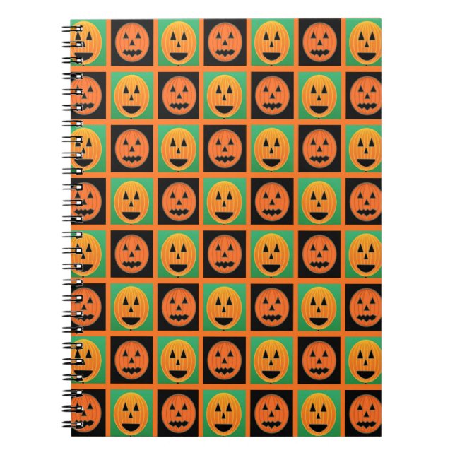 Happy Halloween pumpkin faces Notebook (Front)