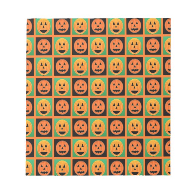Happy Halloween pumpkin faces Notepad (Front)