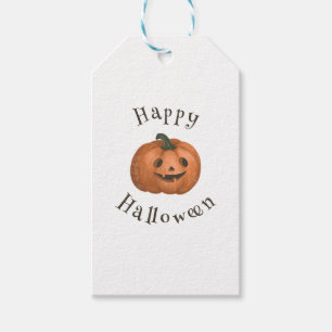 Happy Halloween Pumpkin, hand draw Gift Tags