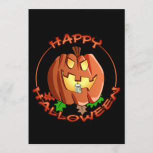 Happy Halloween Pumpkin Invitation