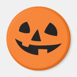 Happy Halloween pumpkin isolated funny smile icon Magnet