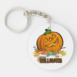 Happy Halloween Pumpkin Key Ring