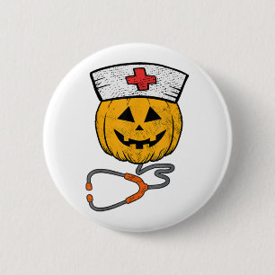 Happy Halloween Pumpkin Nurse Nursing Funny Hallow 6 Cm Round Badge