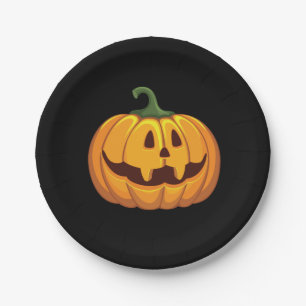 Happy Halloween Pumpkin Party Paper Plates