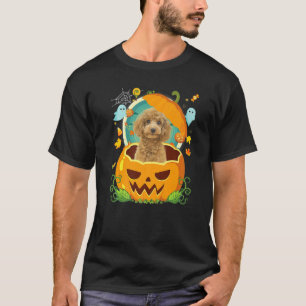 Happy Halloween Pumpkin Poodle Dog Witch Cute Hat T-Shirt