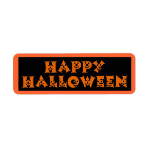 Happy Halloween Pumpkin Return Address Label