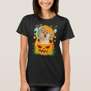 Happy Halloween Pumpkin Shiba Inu Dog Witch Cute H T-Shirt