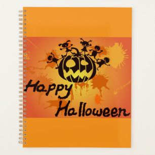 Happy Halloween Pumpkin Silhouette Illustration Planner