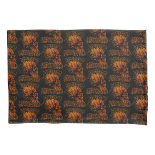 happy halloween pumpkin skull pillowcase