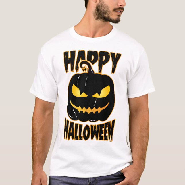 Happy Halloween Pumpkin T-Shirt (Front)