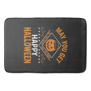 Happy Halloween Pumpkin Treats Vector Design Bath Mat