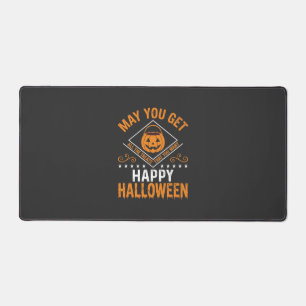 Happy Halloween Pumpkin Treats Vector Design Desk Mat