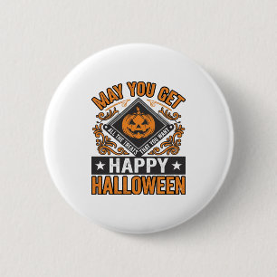 Happy Halloween Pumpkin Treats Vintage 6 Cm Round Badge