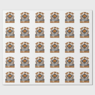 Happy Halloween Pumpkin Treats Vintage Wrapping Paper
