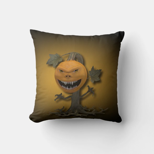 Happy Halloween Pumpkin Tree Cushion (Front)