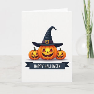 Happy Halloween Pumpkin Trio Card