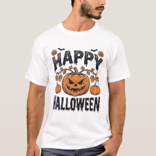 Happy Halloween Pumpkin Vintage Engraving Design_1 T-Shirt