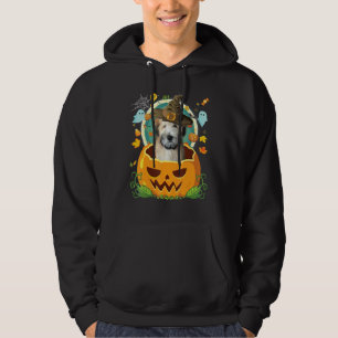 Happy Halloween Pumpkin Wheaten Terrier Dog Witch Hoodie