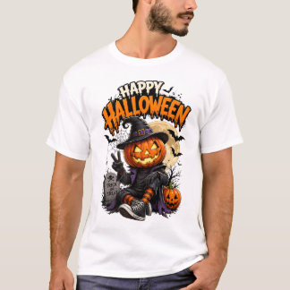 Happy Halloween Pumpkin Witch T-Shirt