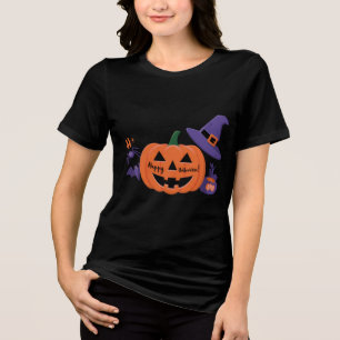 Happy Halloween Pumpkin Women's T-Shirt Tri-Blend Shirt