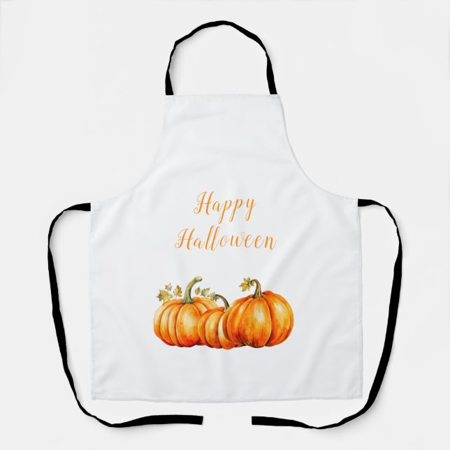 Happy Halloween Pumpkins  Apron (Front)