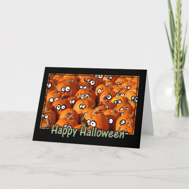 happy halloween pumpkins card (Front)