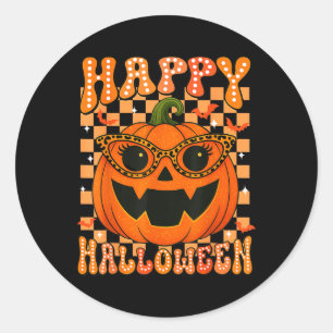 Happy Halloween Pumpkins Funny Costume For Trick O Classic Round Sticker