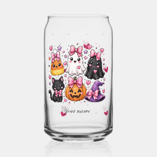 Happy Halloween Pumpkins Iced Coffee Glass