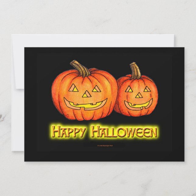 Happy Halloween Pumpkins Invitation (Front)