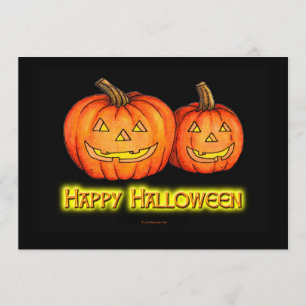 Happy Halloween Pumpkins Invitation