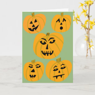 HAPPY HALLOWEEN Pumpkins Jack-O-Lanterns Card