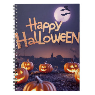 Happy Halloween pumpkins Notebook