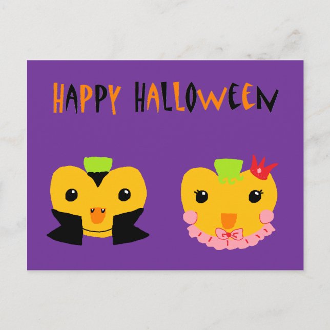 Happy Halloween Pumpkins Postcard (Front)