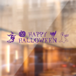 Happy Halloween purple spooky decor