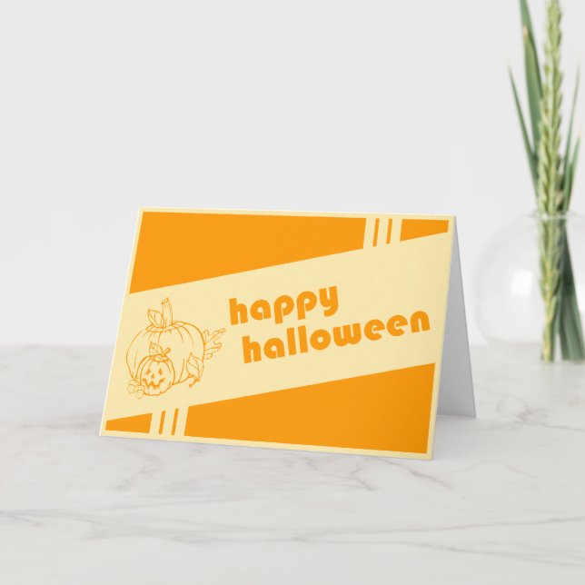 happy halloween : retro : card (Front)