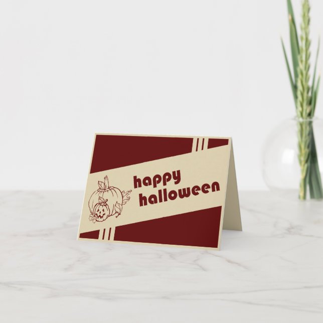 happy halloween retro card (Front)