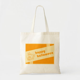 happy halloween (retro design) tote bag