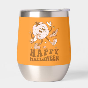 Happy Halloween  Retro Polka Dot Pumpkin